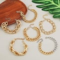 Miniatyrbillede 2 af 5: Armbånd Vintage guld farve mode smykker B2406 S2009-13