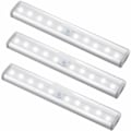 Miniatyrbillede 1 af 5: Bevægelsessensor indvendigt lys, 10 LED bevægelsessensor skabslys Magnetisk batteri drives under kabinet trådløse lys