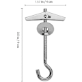 Miniatyrbild 2 av 5: Heavy Duty Swag takkrokar Hängande vippkrokar Bult Vingar Krok, för takinstallation Hängande växter Väggmonterade orkidékrokar10
