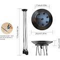 Miniatyrbillede 5 af 5: (ekskl. pærer 8 hoveder linje 2 meter) lille edderkop lysekrone multi-head lampe stue skrivebordslampe, til stue,