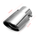 Miniatyrbild 3 av 4: Silver rak bil sedan avgassystem modifierad dubbelrör ljuddämpare svanshals avgaskåpa avgasrör modifiering universal,
