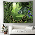 Miniatyrbild 1 av 2: Sovrum vardagsrum väggdekoration tyg print gobeläng (150X100cm)