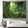 Miniatyrbild 1 av 2: Sovrum vardagsrum väggdekoration tyg print gobeläng (150X130cm)