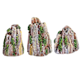 Miniatyrbillede 1 af 5: 2 X 3 stk/sæt Akvarium Rockeries Levende udseende Ornamental støbning Holdbar lille harpiks Fish Tank Mountains Kontorindretning