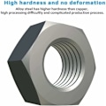 Pikkukuva 3 / 5: M12 kuusiomutterit (4 kpl) kuusiomutterit pulttiin - metallia karkealla kierteellä 1,9 * 0,8 cm (hopea)，Fonepro