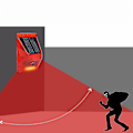 Miniatyrbild 3 av 4: Solvarningsljus 129db Sollarm Strobe Ljus Rörelsesensor Fjärrkontroll