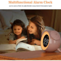 Miniatyrbild 4 av 4: LED-väckarklocka Ambient Music Light Home Alarm Clock Light Clock (rosa)，för sovrum, vardagsrum