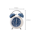 Miniatyrbillede 2 af 5: Metal Mekanisk Klokke til Børn Studerende Digital Silent Night Light Stue Soveværelse Skrivebordsur, Pink, 9 * 5 * 12,5 cm,