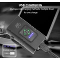 Pikkukuva 5 / 5: USB ladattavat polkupyörän valot ulkopyöräilyvalot sähkönäyttö punainen valo varoitus polkupyörän etuvalo kaksoisvalo trumpetti,