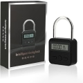 Miniatyrbild 1 av 5: Smart Time Lock Max 99 timmars tidslås med LCD-skärm USB Uppladdningsbart säkerhetshänglås Kraftig metall elektroniskt timerlås (svart)