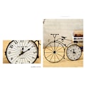 Miniatyrbillede 3 af 4: Jern vægur hjemme soveværelse lydløst ur personlighed ur, sort cykel, 37,5 * 5 * 27 cm,
