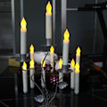 Pikkukuva 4 / 5: LED-kynttilät - Pitkät kynttilänjalkakynttilät - 12 kpl liekettömän LED-kynttilän set AA-paristokynttilät 16,5X2 cm kynttilänvalo P:lle