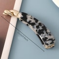 Miniatyrbillede 3 af 3: Leopard-hårklemme Acetat-ark Langt lodret hårspænde Håndlavet hestehaleholder Hårnåle til 6