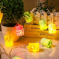 Pikkukuva 1 / 4: Cisea Outdoor String Lights Koristeellinen LED merkkivalo Indoor Outdoor 3M String Lights Monivärinen IP44 Vedenpitävä Balc