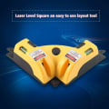 Miniatyrbillede 3 af 5: Gul retvinklet laserniveau, retvinklet gulvlinjemåler, med 4 AA-batterier