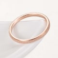 Miniatyrbillede 5 af 5: Glitter Matte Slim Band Titanium Stål Finger Ring Brude bryllup smykker gave Silver US 4 2mm