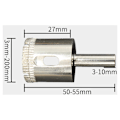 Miniatyrbillede 2 af 5: 8 stk diamantbelagt kerneborsæt til fliser, glas, porcelæn, marmor (3 mm)
