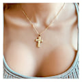 Miniatyrbild 2 av 5: Halsband Cross Metallic Element Choker Modesmycken B1893 19440