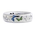 Miniatyrbillede 1 af 5: Skinnende Kvinder Ring Sommerfugl Mønster Rustfri Udsøgt Blandet Farve Lady Finger Ring Til Bryllup Blue US 6