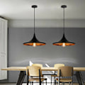 Miniatyrbillede 3 af 5: Industriel Retro Pendel E27 Lampe til Soveværelse Bar Sort - Sort