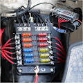 Miniatyrbillede 4 af 5: 1 stk 12-vejs sikringsblok ATC/ATO negativ bus med matchende sikringer, jordterminaler, LED-indikator til bil, båd, bo