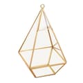 Geometrisk Transparent Glas Blomlåda Ringbox Bröllop Smycken Förvaring Heminredning