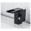 Miniatyrbillede 3 af 3: Vandfald varmt og koldt bordplade håndvask håndvask badeværelsesskab vandhane toilet Nordic fuld kobber kreativ sort kort