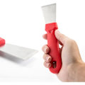 Miniatyrbillede 3 af 5: Rengøringsskraber, Rengøringsredskaber til ovne, komfurer, induktionskogeplader, skraber i rustfrit stål, Multikøkken i plast, rød, 2 stk., lige version