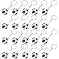 Miniatyrbillede 2 af 2: 20 stk Mini fodbold vedhæng nøgleringe Creative sort hvid fodbold nøgleringe håndtaske hængende ornamenter (2,5 cm)