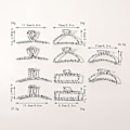 Pikkukuva 3 / 3: Ruudullinen hiusklipsi Liukumaton Zebra Hollow Out Hair Claw Geometry Leoy Barrette B3