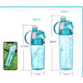 Miniatyrbild 2 av 3: Kopp Utomhussport Spraykopp Barn Vattenkopp Fitness Stor kapacitet Studentpresentmugg (Himmelsblå) 600ML