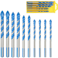 Miniatyrbillede 1 af 5: Multifunktionelt trekantet bor (blå 6mm*4+blå 8mm*2+blå 10mm*2+blå 12mm*2)