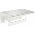 Miniatyrbillede 1 af 5: Moderne toiletpapirholder med hylde lavet af 304 rustfrit stål Holdbar blød hvid farve i moderne designdekor