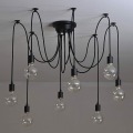 Miniatyrbillede 3 af 5: (ekskl. pærer 8 hoveder linje 2 meter) lille edderkop lysekrone multi-head lampe stue skrivebordslampe, til stue,