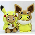 Miniatyrbillede 1 af 2: 12&quot; Pikachu Eevee Cosplay Plys Dukke Teddy Fyldt Blødt Legetøj Børnegave 2 stk.