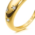 Miniatyrbillede 4 af 4: Ring Stjerne Delikat Legering Guld Farve Pentagram Ring til ferie US 8
