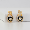 Miniatyrbild 2 av 5: Örhänge Heart Stud Metallic Element Modesmycken Ac7190