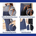 Miniatyrbild 3 av 4: Unisex justerbart jeansförkläde med multi fickor för matlagning i köket Svart