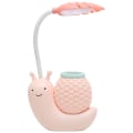 Miniatyrbillede 1 af 4: Genopladelig sengelampe med pink skrivebordsøjenbeskyttelseslampe til sovesal, sengelampe til soveværelse