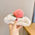 Miniatyrbillede 2 af 4: Mikrofiber pandebånd Blødt plys ferskendesign Makeup pandebånd Elastisk hårbånd Ansigtsvask Spa Bruser Dark Pink