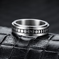 Miniatyrbild 5 av 5: Men Finger Ring Utsökt Hip-hop Style Roterbar Portabel Knuckle Ring För fester A US 7