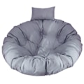 Miniatyrbillede 1 af 4: Aftagelig og vaskbar tyk hængende stolehynde Gray Cushion Round Diameter 115CM