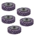 2 tommer Poly Strip Disc Roll Lock Slip Skive Rustfjerner 5-pakning Lilla