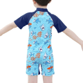 Miniatyrbillede 2 af 4: børn Piger Drenge Sommer Badetøj Strand Tegnefilm Print Zip One Piece Badedragt Shark Print 3-4 Years
