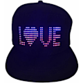 Miniatyrbillede 2 af 5: SL014 farve LED lysende hat baseballkasket Bluetooth-forbindelse / 22 slags animation / DIY-tekst / musiktilstand
