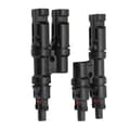 Miniatyrbilde 4 av 8: T Type MC4 Solcellepanel Adapter 2 i 1 Parallellkobling Kabel Splitter