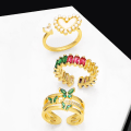 Pikkukuva 2 / 5: Sormus Vintage Zircon Heart Stud Muotikorut Ac8519 C