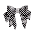 Miniatyrbillede 1 af 3: Temperament Rhinestone bue (1# sort plaid bue stor)