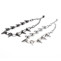 Miniatyrbillede 3 af 3: Ny Spike Rivet Punk Halskæde Goth Rock Biker Link Chain Choker smykker Hfmqv Silver