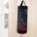 Miniatyrbillede 4 af 5: 2 stk. Plastposeholder, dispensere, affaldssækkeholder Genbrugsbeholdere Mesh Hængende Opbevaringsdispensere Hængende Folde Mesh Affaldspose Organiser Black